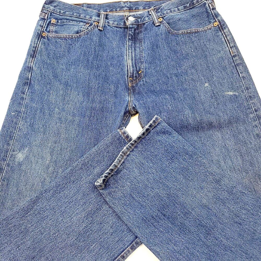 Levi's Jeans Men 505 W36 X L32 Blue Denim 5 Pocket Straight Leg NICE